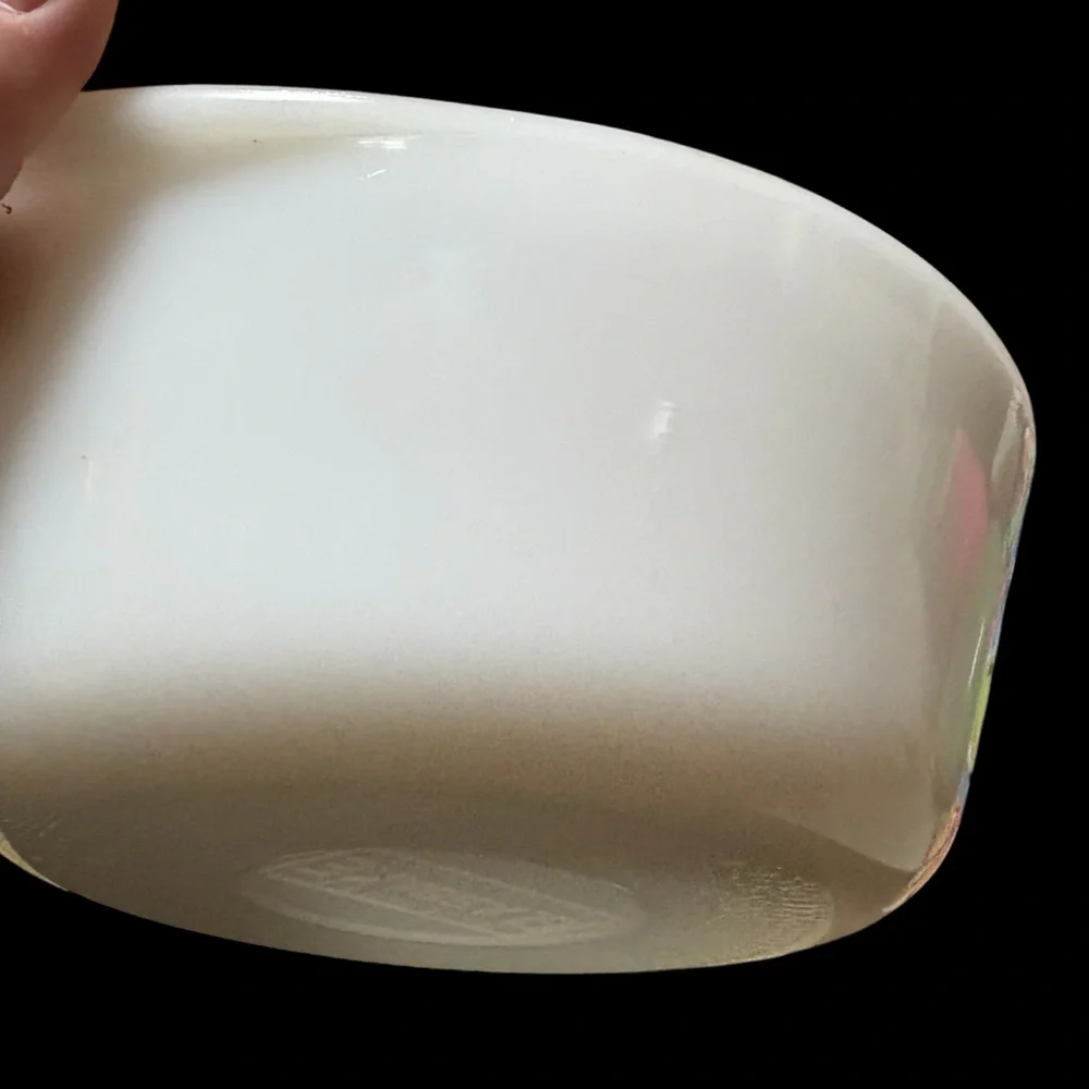 Glasbake milk glass